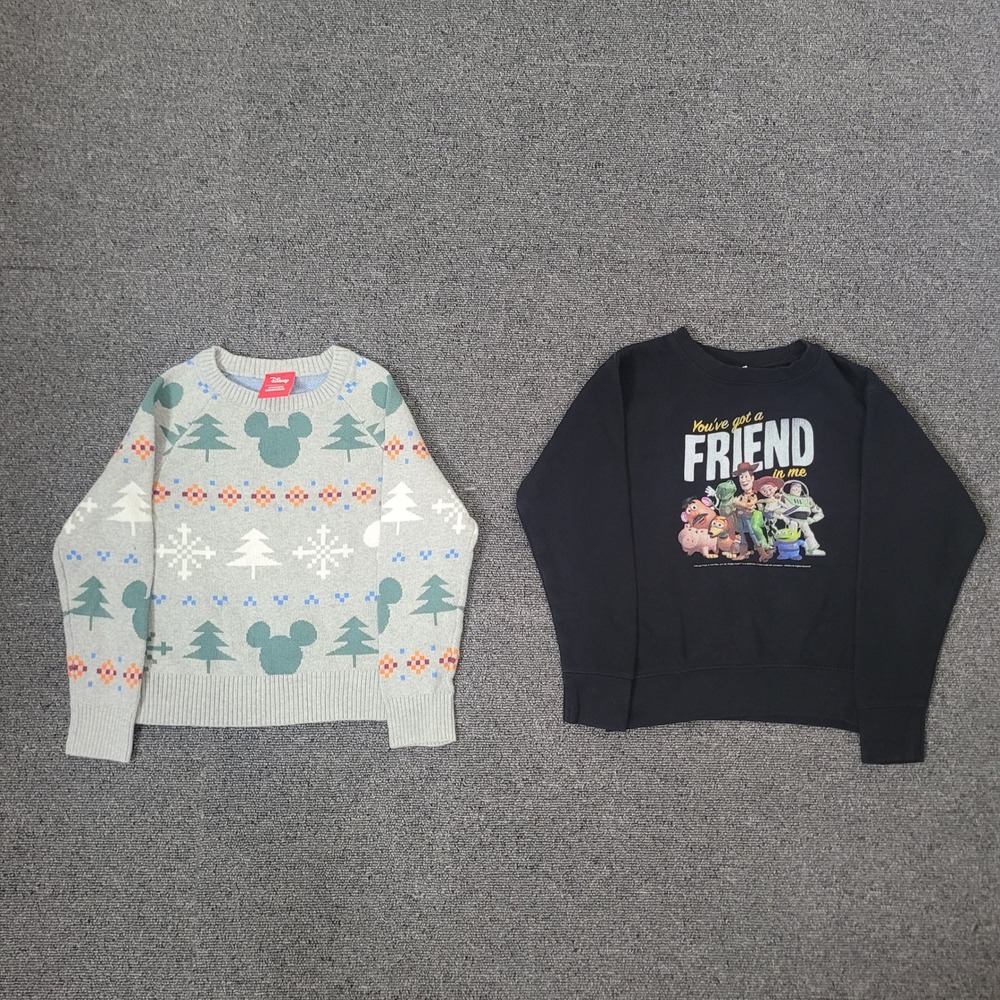Disney Size 5/6 Sweater Sweatshirt Bundle Boys Girls Mickey Toy Story Holiday